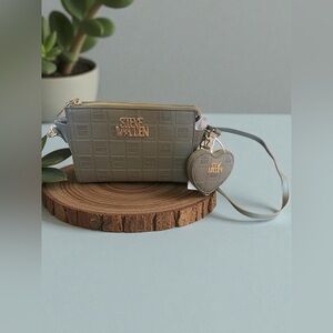 Steve Madden Olive Green Crossbody and Heart Pouch Set